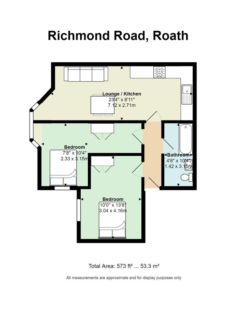 Floorplan for Richmond Road, Roath